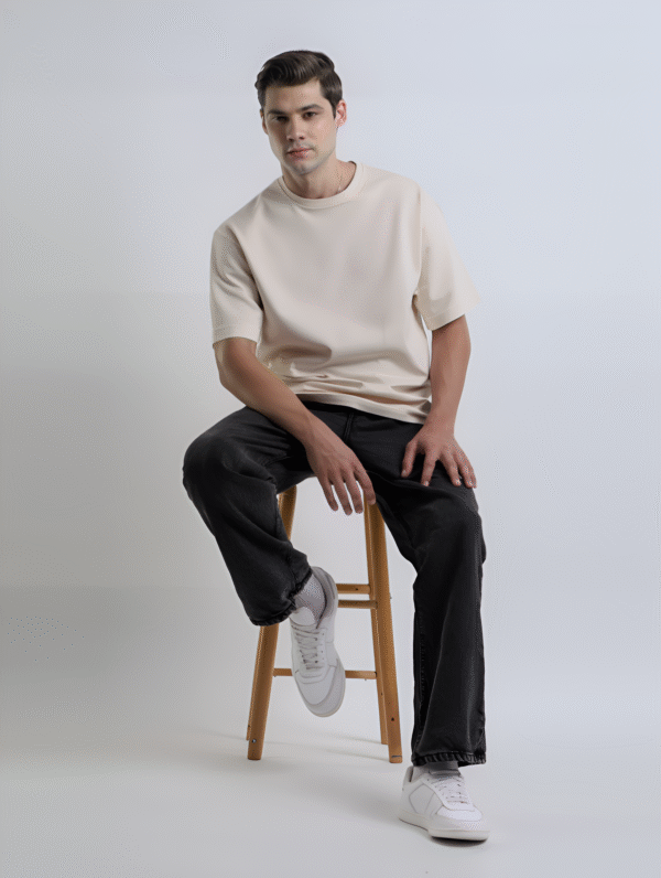 Oversized 240 GSM T-Shirt - Cream Off-White