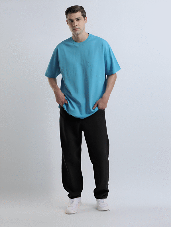 Oversized 240 GSM T-Shirt - Powder Blue