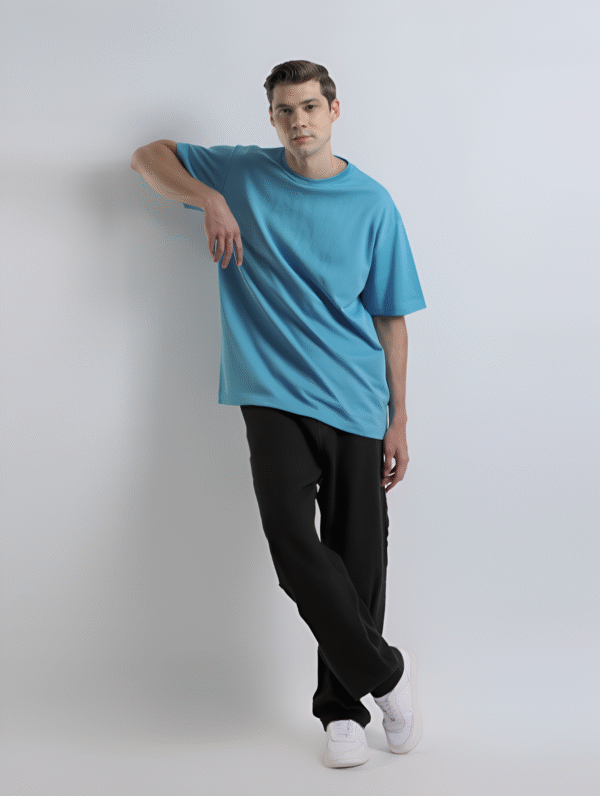 Oversized 240 GSM T-Shirt - Powder Blue