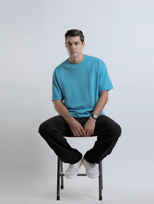 Oversized 240 GSM T-Shirt - Powder Blue