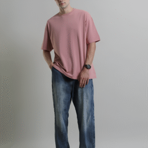 Rose Pink 1 Oversized 240 GSM T-Shirt - Rose Pink