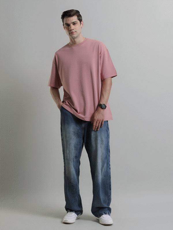 Oversized 240 GSM T-Shirt - Rose Pink