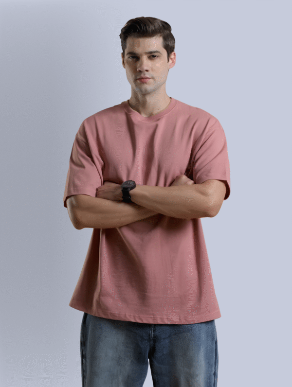 Oversized 240 GSM T-Shirt - Rose Pink