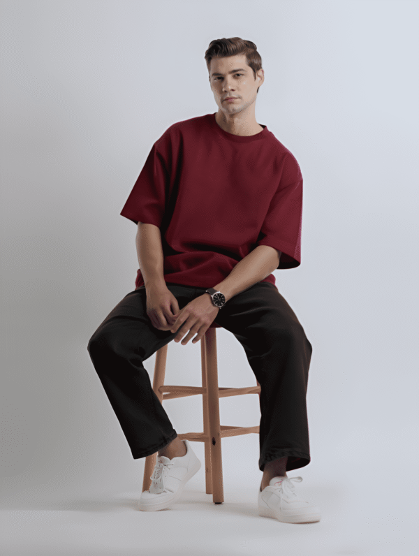 Oversized 240 GSM T-Shirt - Maroon