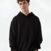 Premium Black Plain Oversized 440gsm Hoodie