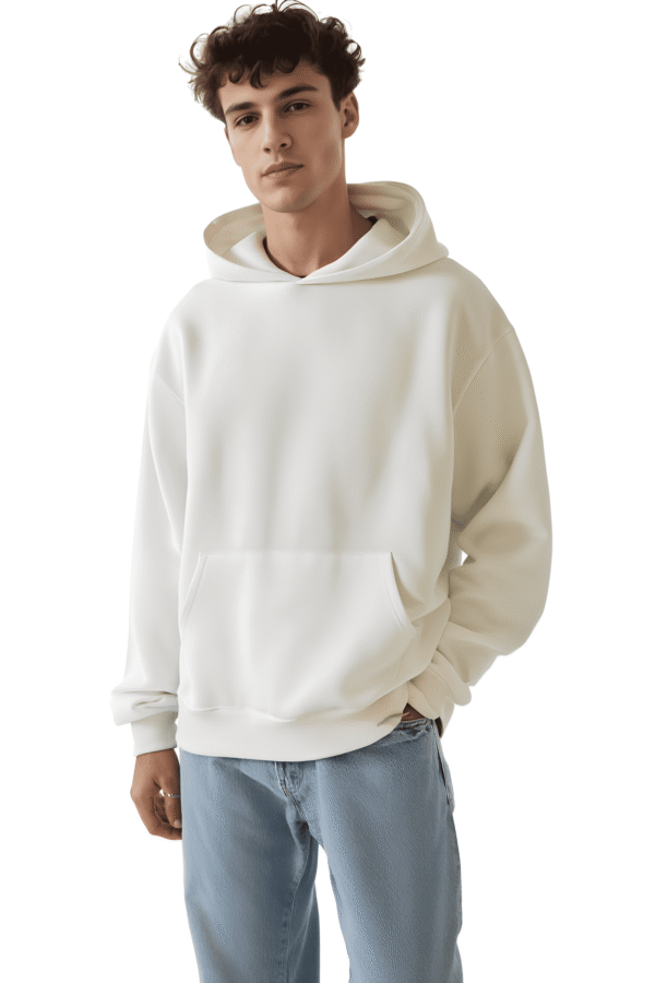 Premium Off White Plain Oversized 440gsm Hoodie